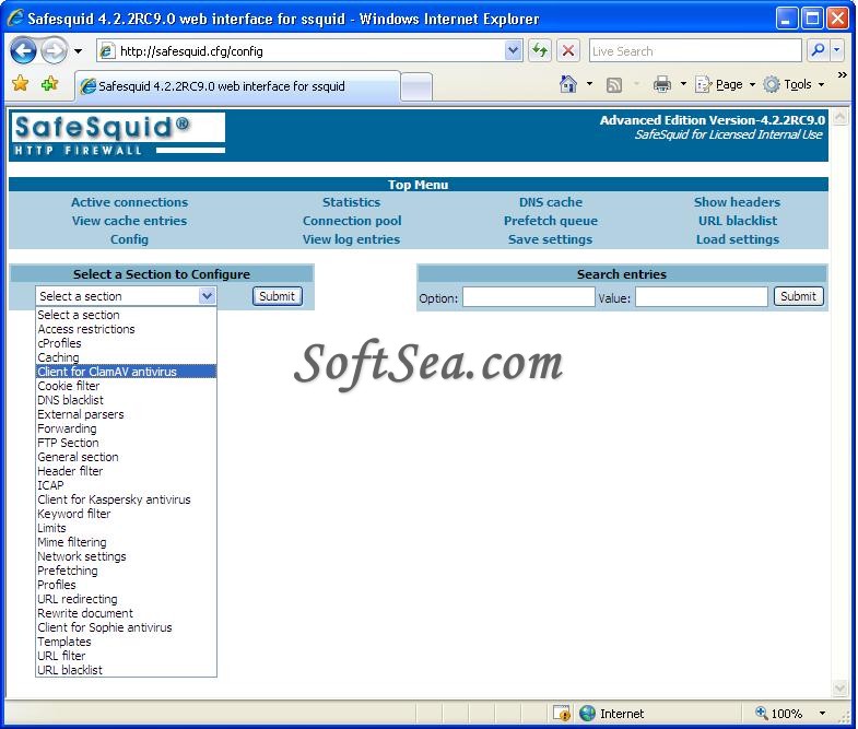 SafeSquid Personal Screenshot