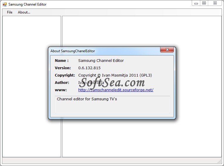 Samsung Channel Editor Screenshot