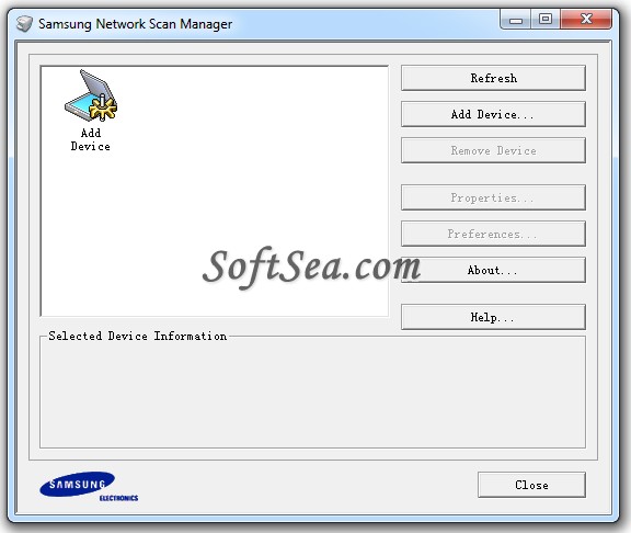 Samsung Network Scan Manager Screenshot