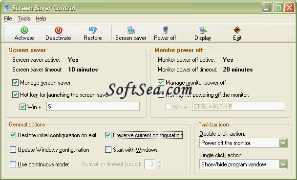 Screen Saver Control Screenshot