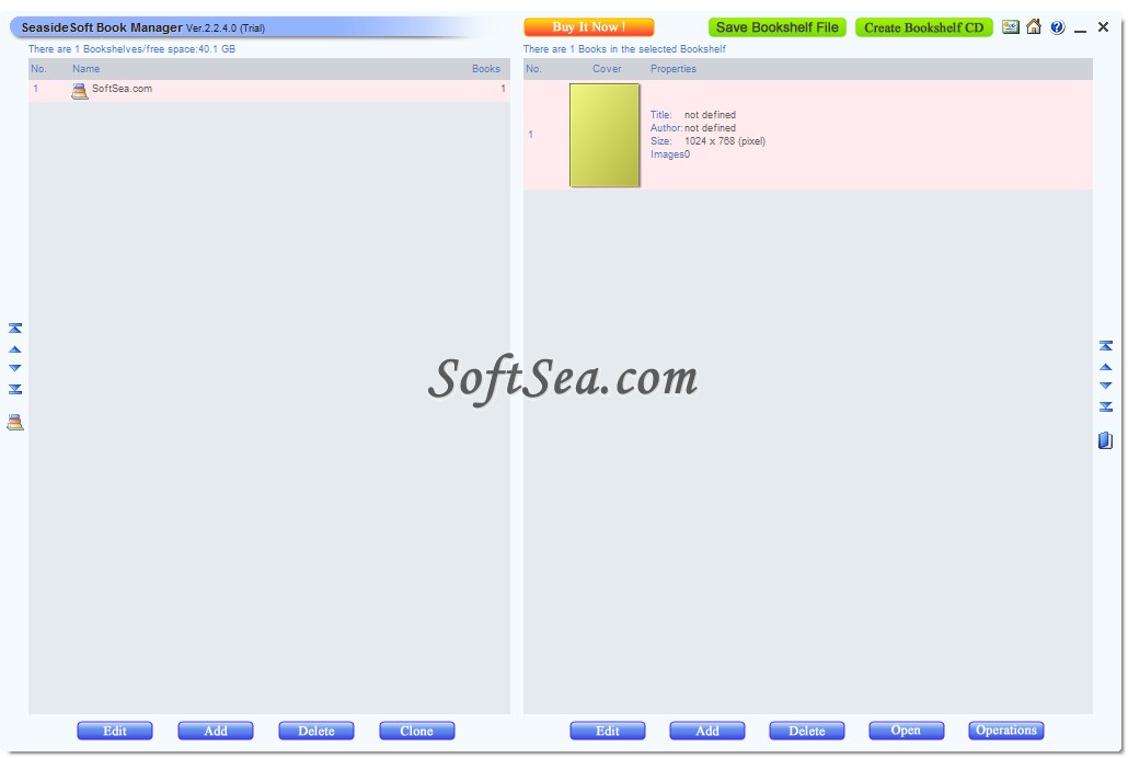 SeaSideSoft Book Manager Screenshot