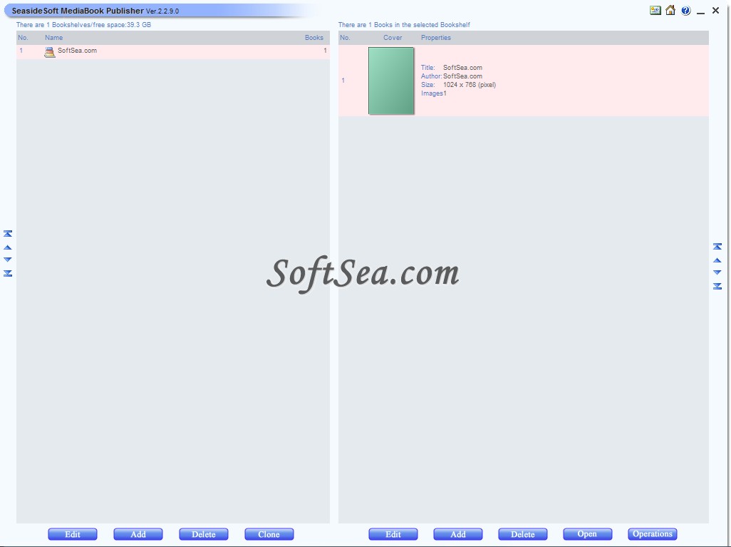 SeaSideSoft Book Publisher Screenshot