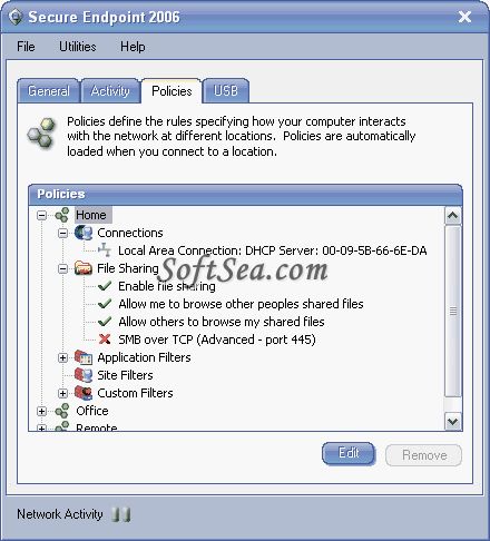 Secure Endpoint Firewall Screenshot
