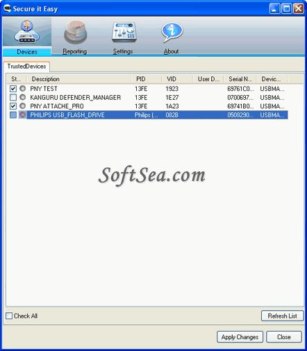 Secure it Easy - USB Firewall Screenshot