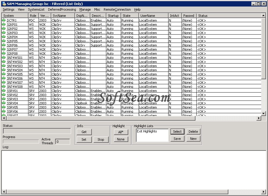 Service Account Manager Screenshot