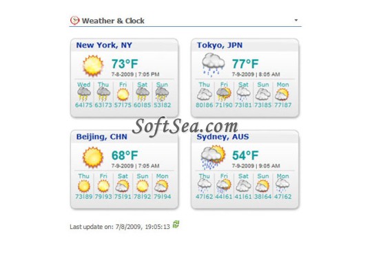 SharePoint Clock & Weather Web Part Screenshot