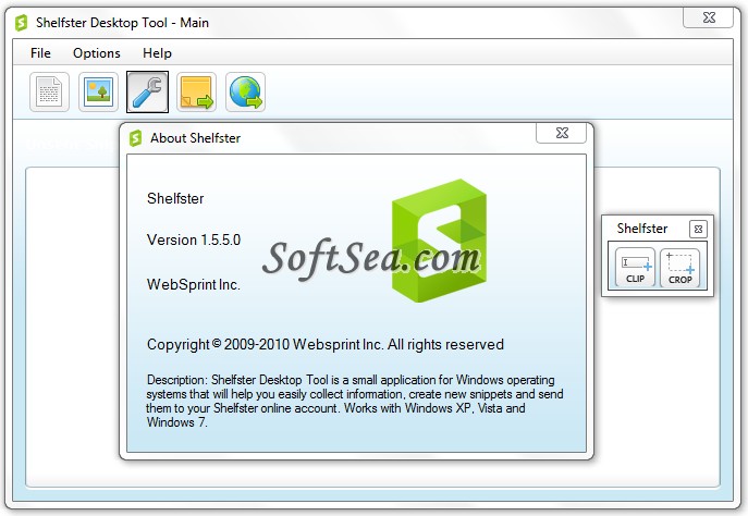 Shelfster Desktop Tool Screenshot