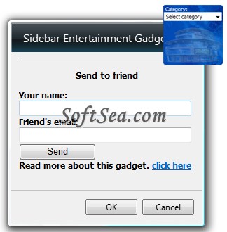Sidebar Entertainment Gadget Screenshot