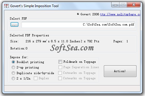 Simple Imposition Tool Screenshot