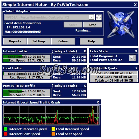 Simple Internet Meter Screenshot