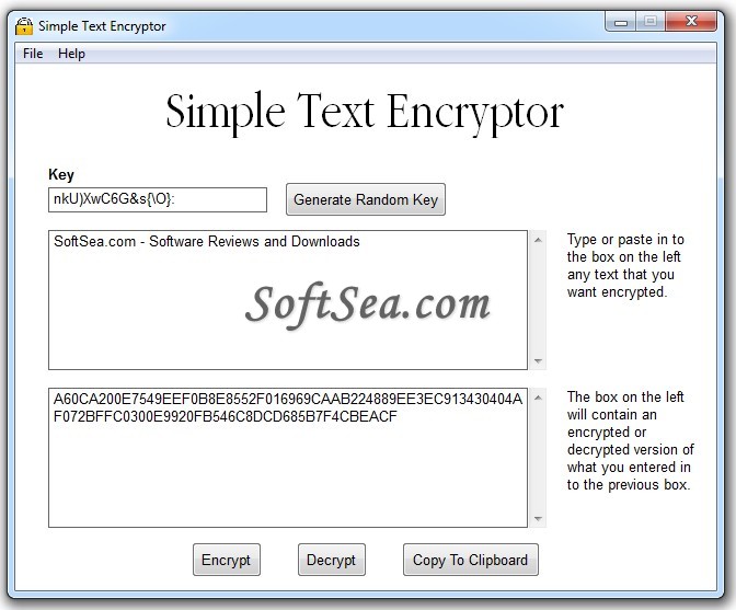 Simple Text Encryptor Screenshot