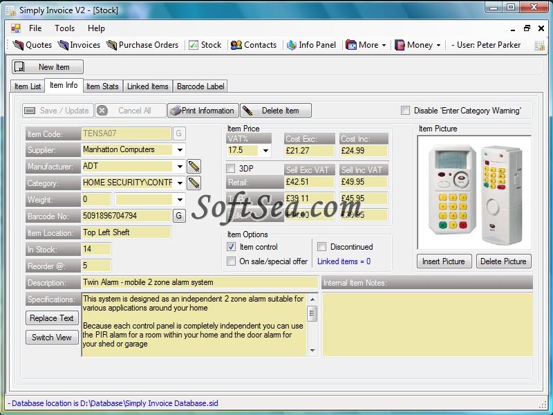 Simply Invoice Software Screenshot