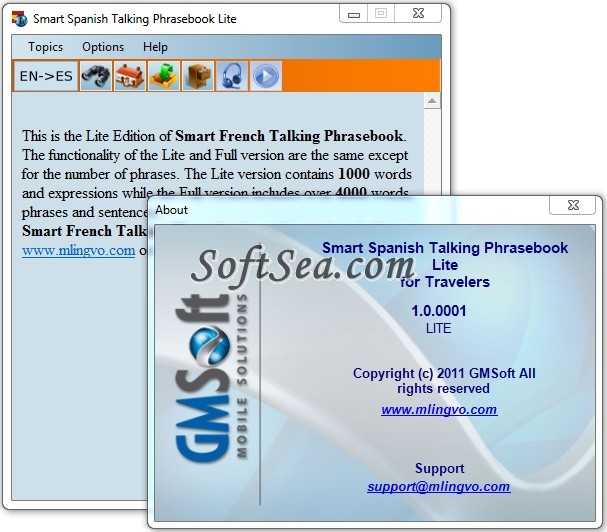 Smart Spanish Talking Phrasebook Lite Screenshot