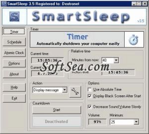 SmartSleep Auto Shutdown Utility Screenshot