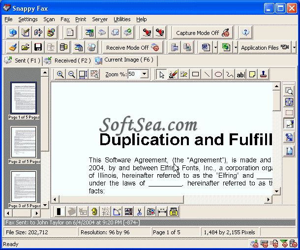 Snappy Fax For 64-bit Window Screenshot