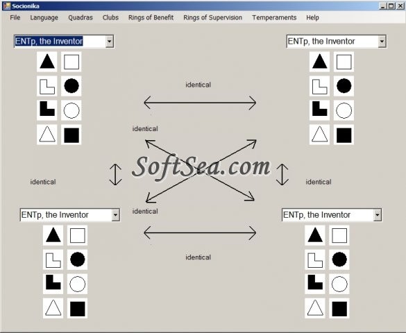 Socionics Calculator Screenshot