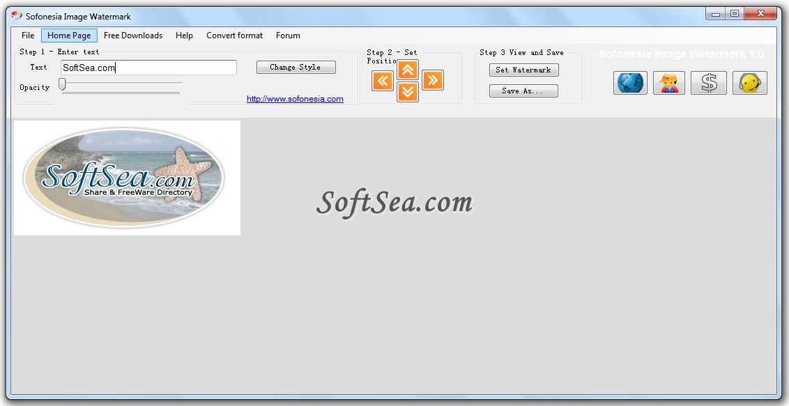 Sofonesia Image Watermark Screenshot