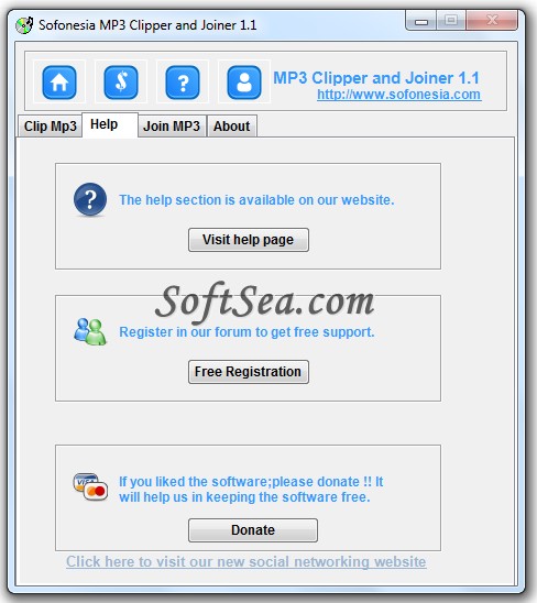 Sofonesia MP3 Clipper and Joiner Screenshot