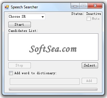 Speech Searcher Screenshot