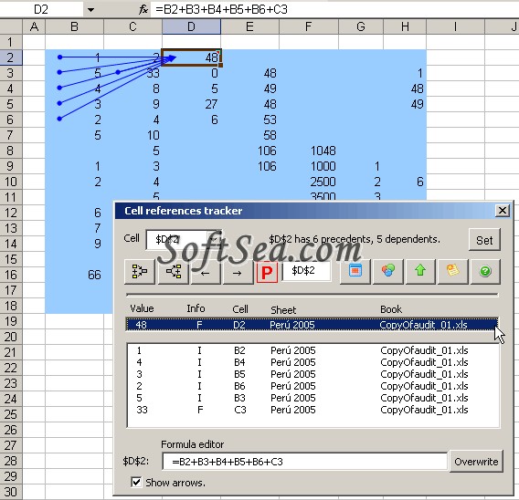 Spreadsheet Auditor for Excel Screenshot