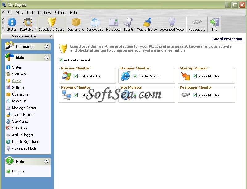 Spyware Browser AntiSpyware Screenshot