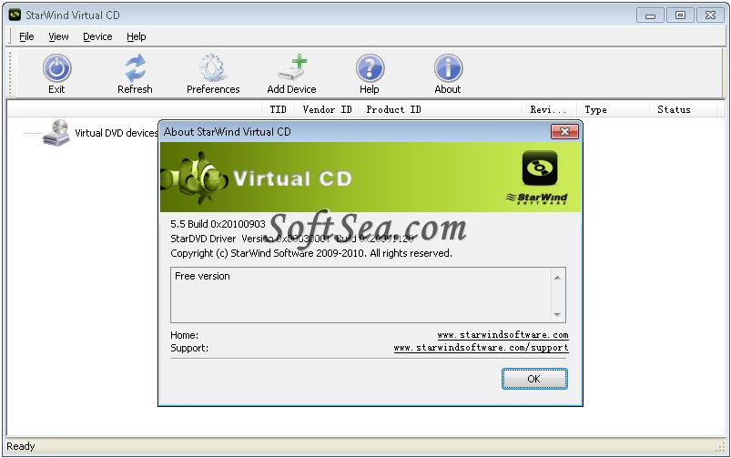 StarWind Virtual CD Screenshot