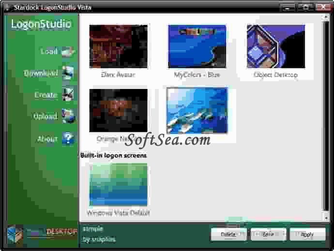 Stardock LogonStudio Vista Screenshot