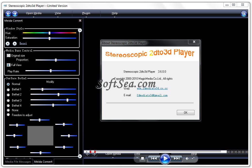 Stereoscopic 2dto3d Player Screenshot