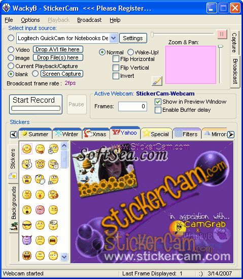 StickerCam Screenshot