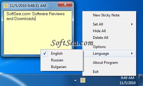 Sticky Notes Manager Screenshot