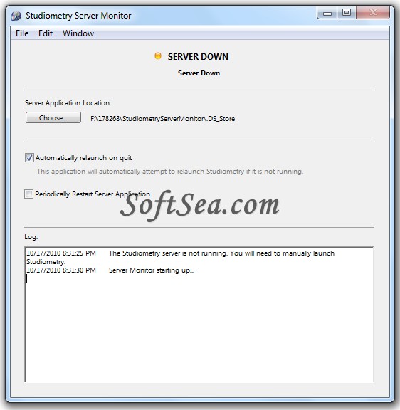 Studiometry Server Monitor Screenshot