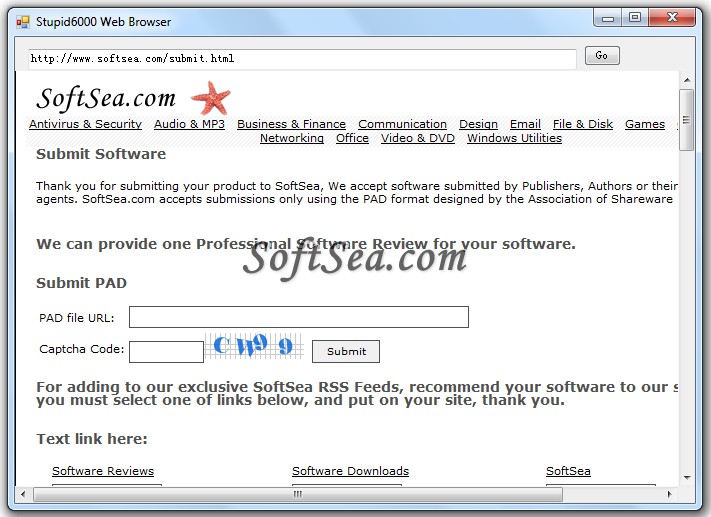 Stupid6000 Web Browser Screenshot