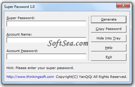 Super Password Screenshot