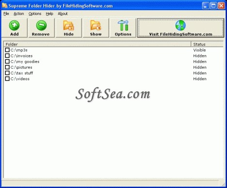 Supreme Folder Hider Screenshot