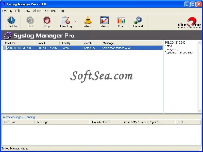 SysLog Manager Screenshot