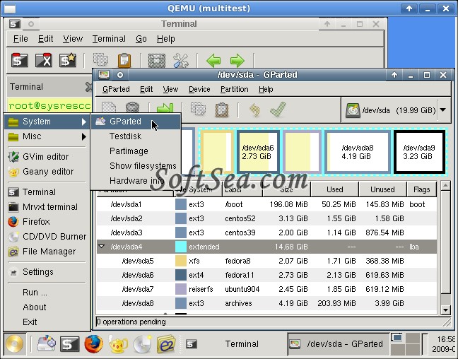 SystemRescueCD Screenshot