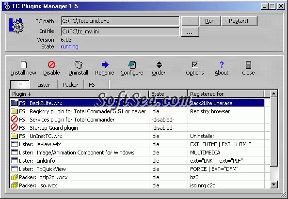 TC Plugins Manager Screenshot