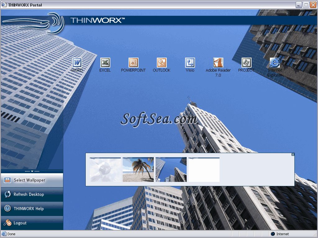 THINWORX Server Based Computing Software Screenshot