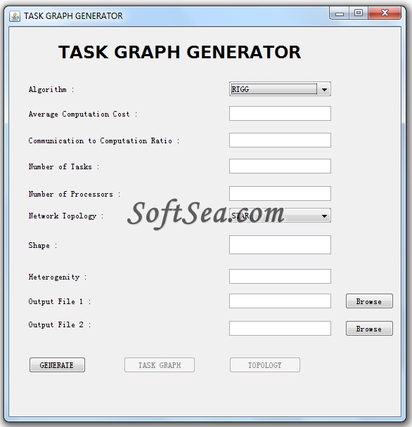 Task graph generator Screenshot