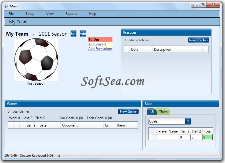 Team Manager for Soccer Screenshot