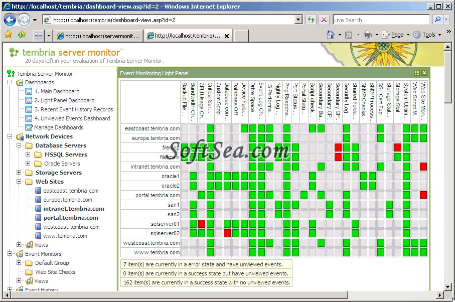 Tembria Server Monitor Screenshot