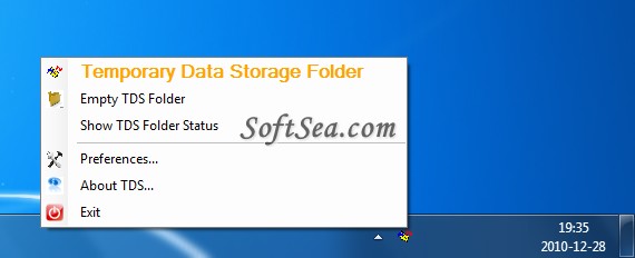 Temporary Data Storage Folder Screenshot