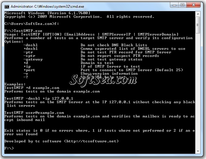 Test SMTP Screenshot