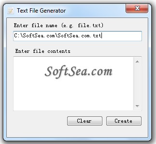 Text File Generator Screenshot