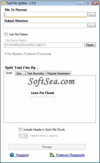 Text File Splitter Screenshot