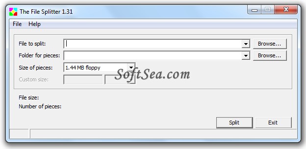 The File Splitter Screenshot