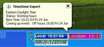 TimeZone Expert World time zone clock Screenshot