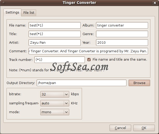 Tinger Converter Screenshot