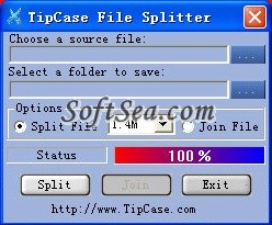TipCase File Splitter Screenshot