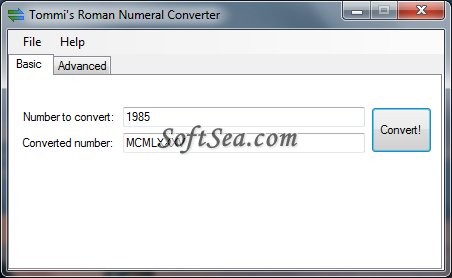 Tommis Roman Numeral Converter Screenshot